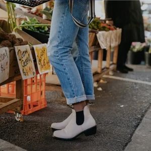 Blundstone White Heeled Boots, 7